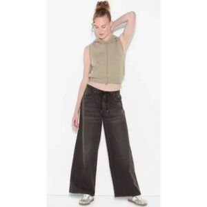 NWT Wild Fable Black Low Rise Wide Leg Loose Jeans S